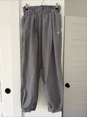 Albion Fit Balloon Pants in Navy Gingham